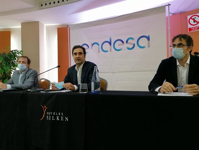 El director general de Endesa en Canarias, Pablo Casado, comparece en rueda de prensa para explicar las causas del cero energético ocurrido el 15 de julio en Tenerife