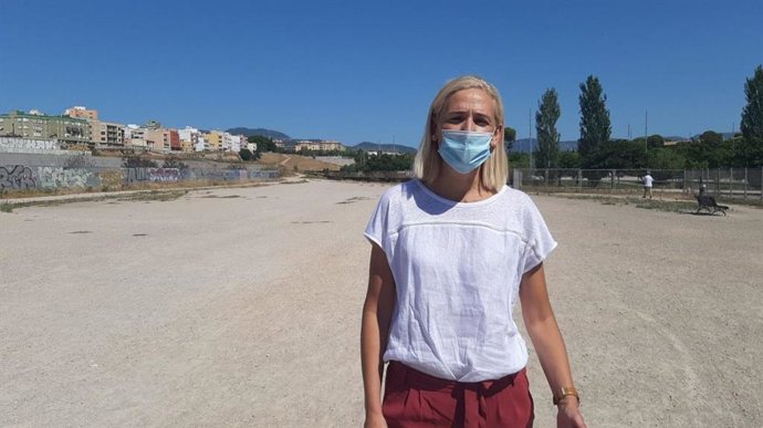 La portavoz de Cs en Palma, Eva Pomar, en el parque de Sa Riera