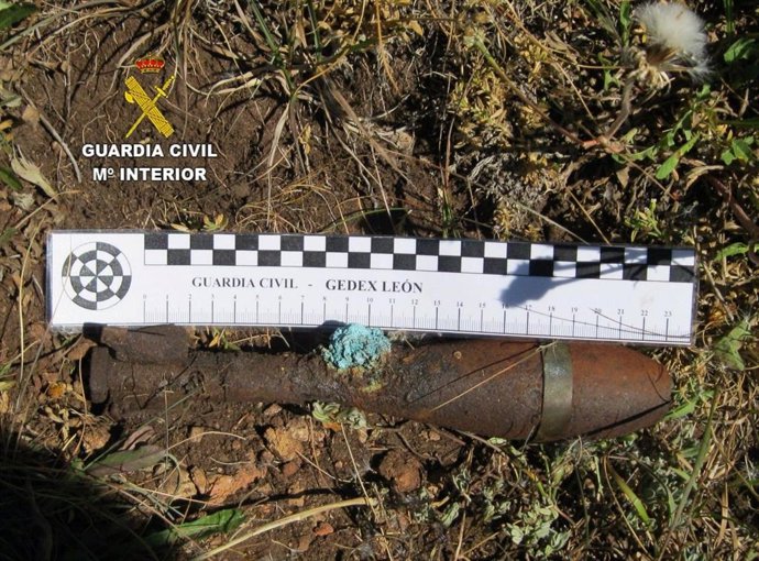 Granada encontrada en la provincia de León.