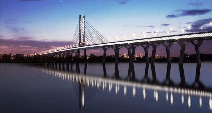 Nuevo puente de St. Lawrence construido por ACS en Canadá