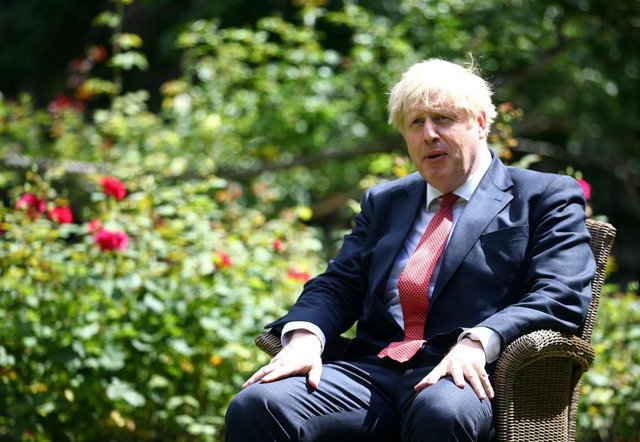 Boris Johnson en un acto en Londres
