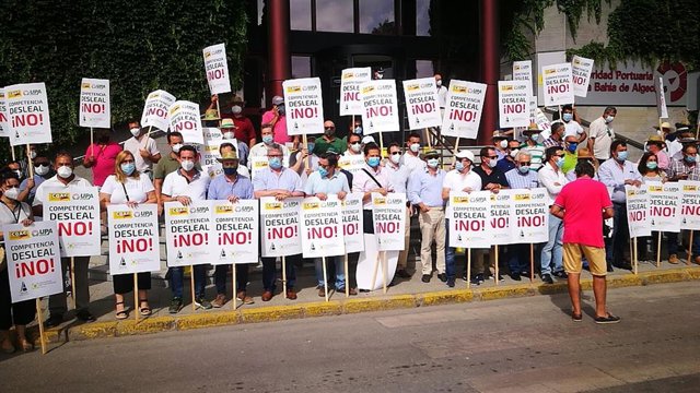 Concentración del sector agrario en el puerto de Algeciras