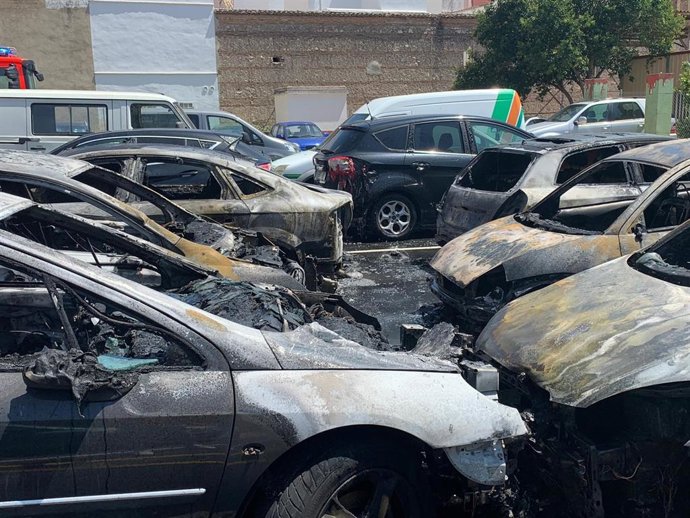 Incendio de vehículos en Sueca