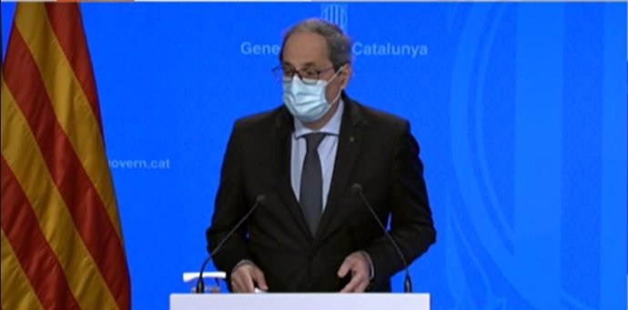 El president de la Generalitat, Quim Torra, en conferncia de premsa després del Consell Executiu