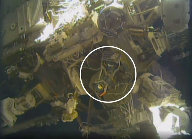 RiTS instalado en la estación espacial