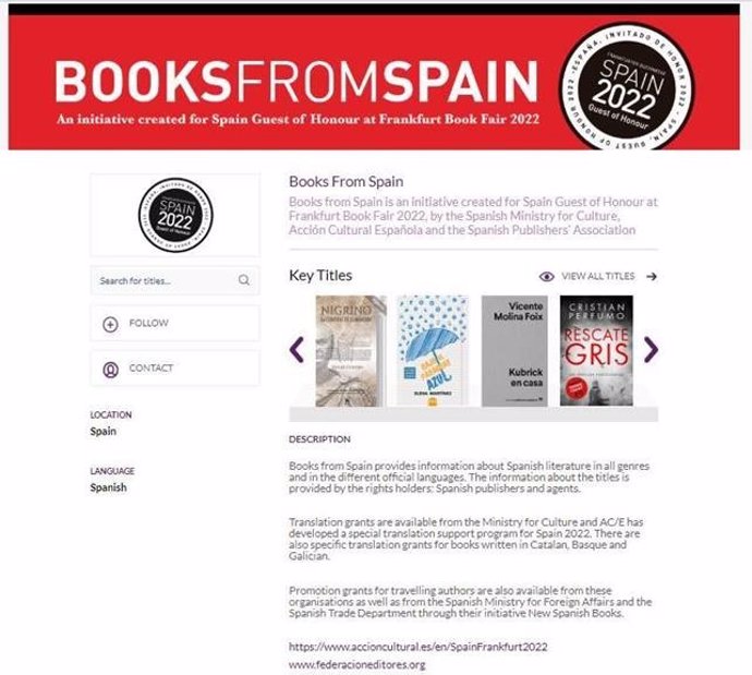 Portal 'Books from Spain'