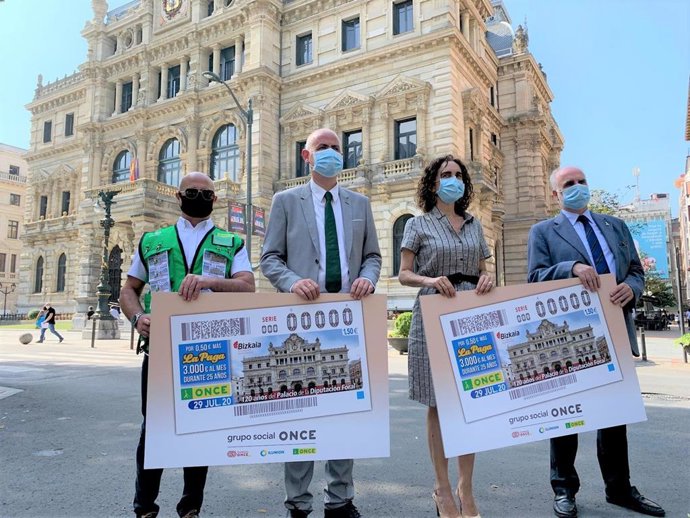 El Palacio de la Diputación Foral de Bizkaia protagonizará el cupón de la ONCE con motivo de su 120 aniversario.