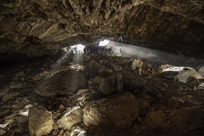 Aspecto de la cueva Chiquihuite