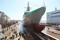 Navantia San Fernando (Cádiz) celebra la botadura de la primera corbeta para Arabia Saudí