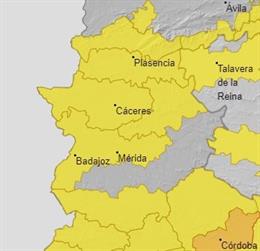 Alerta 23 de julio en Extremadura