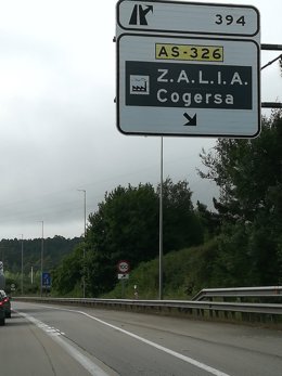 Desvío para Zalia y Cogersa