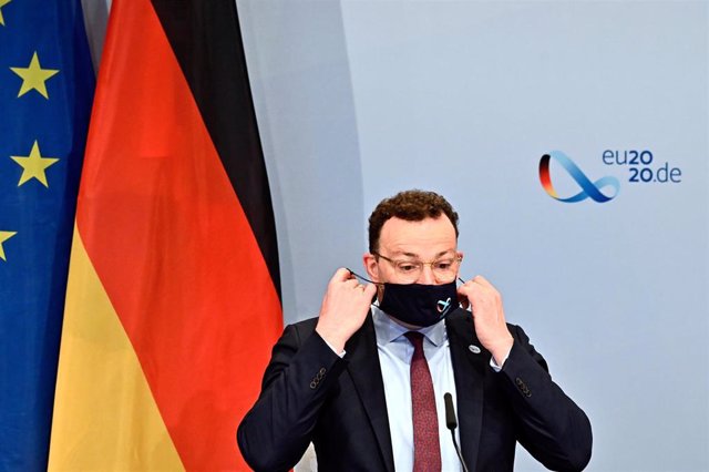 Jens Spahn, ministro alemán de Sanidad, en una comparecencia en Berlín