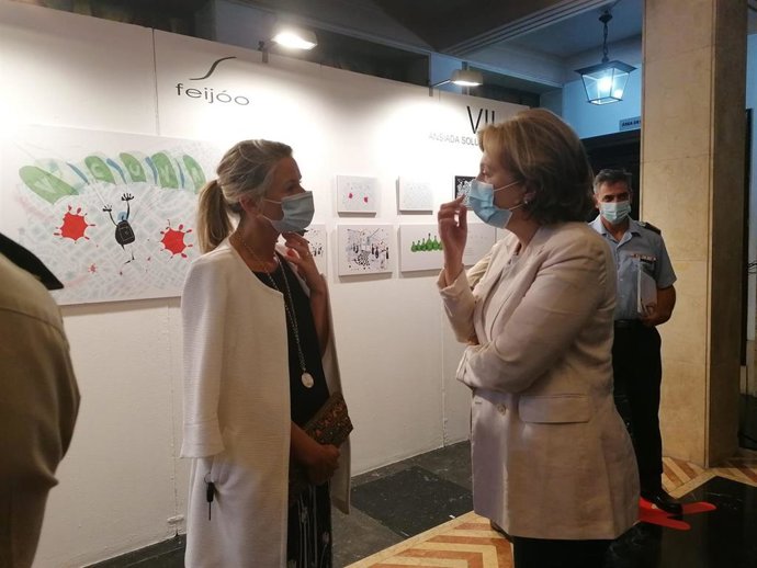 La Delegada del Gobierno, Delia Losa, durante la clausura de la muestra.