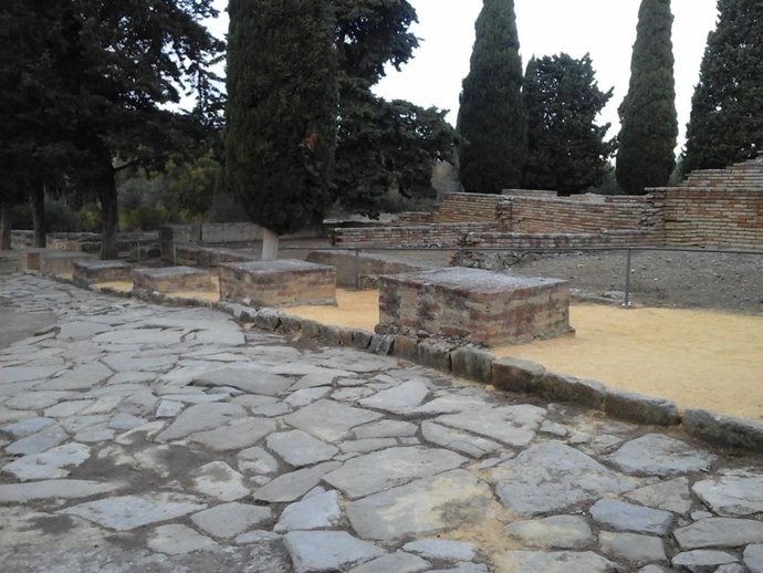 Sector de Itálica donde descansan las ruinas de la casa de la Exedra