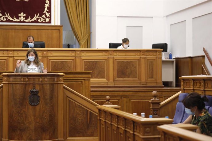 La diputada del PSOE Rosario García Saco interviene en el pleno