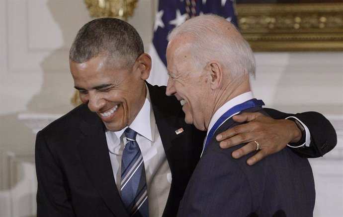 El ex presidente estadounidense Barack Obama con su ex vicepresidente, Joe Biden (Imagen de archivo)