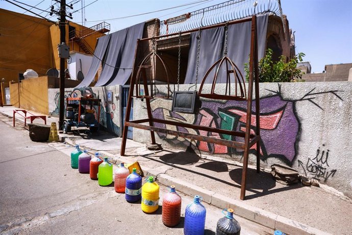 La cooperativa de arte Bait Tarkib, donde trabaja la ciudadana alemana Hella Mewis, liberada este viernes tras ser secuestrada el 20 de julio por milicianos armados