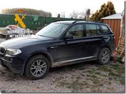 Un vehículo recuperado en la operación de la Guardia Civil