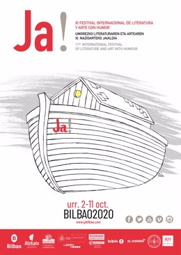 Cartel de la XI edición del Festival Internacional de Literatura y Arte con Humor, JA! Bilbao