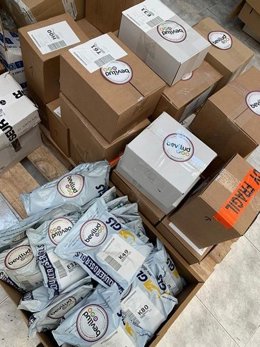 Preparación de los pedidos en el almacén de Bevilud
