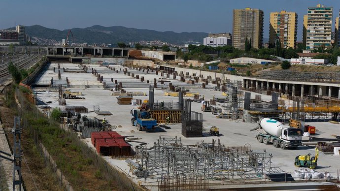 La futura estación de La Sagrera, en Barcelona, en obras