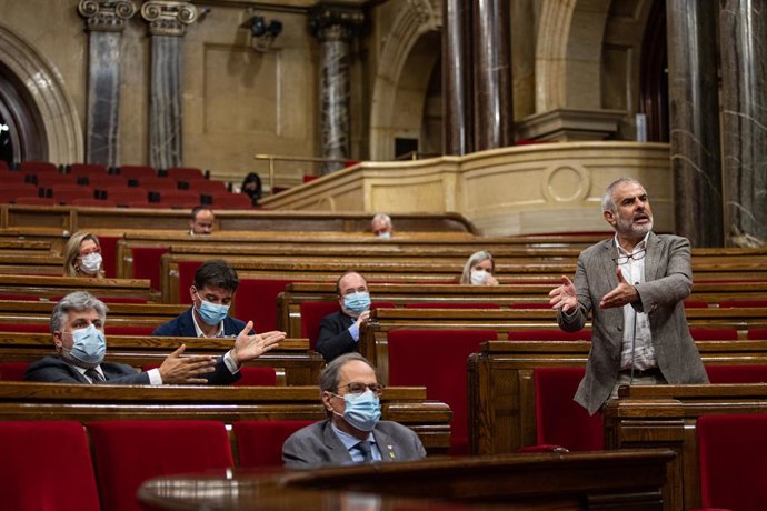 El president del grup de Cs al Parlament, Carlos Carrizosa. Barcelona, Catalunya (Espanya), 22 de juliol del 2020.