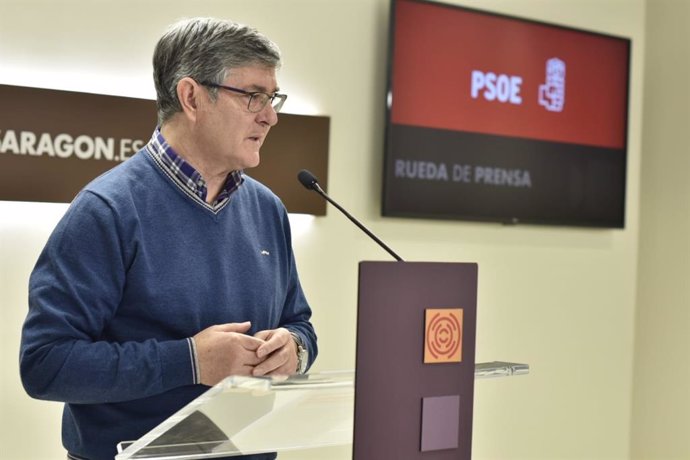 El portavoz del Grupo Parlamentario Socialista en las Cortes de Aragón, Vicente Guillén.