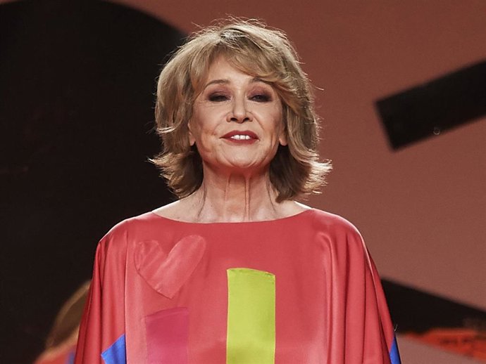 Mila Ximenez walks for Agatha Ruiz de la Prada fashion show during the Mercedes Benz Fashion Week Autumn/Winter 2020-21 at Ifema on January 29, 2020 in Madrid, Spain.