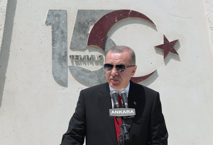 Recep Tayyip Erdogan en un acto en Ankara