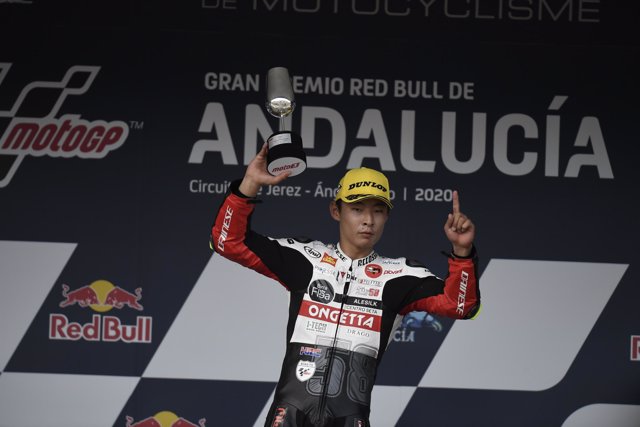 El piloto de Moto3 Tatsuki Suzuki (Honda), ganador del GP Andalucía 2020 en el Circuito de Jerez-Ángel Nieto