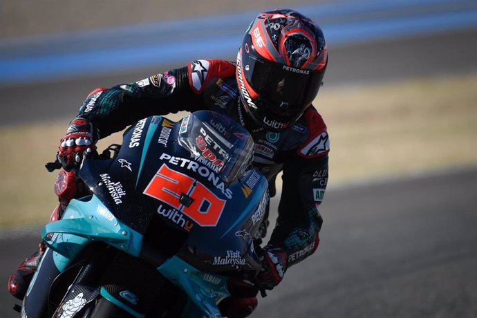 El piloto de MotoGP Fabio Quartararo (Petronas Yamaha), ganador del GP Andalucía 2020 en el Circuito de Jerez-Ángel Nieto