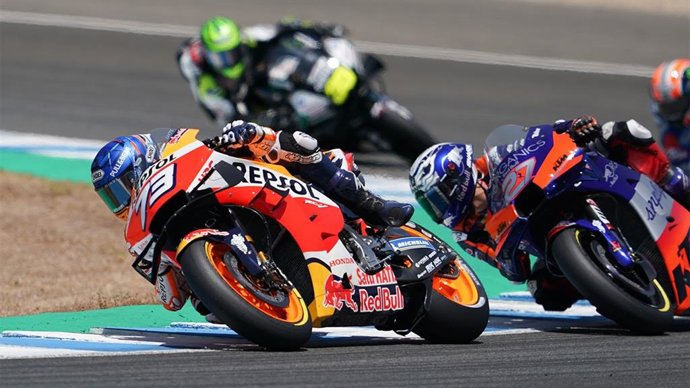 El piloto de MotoGP Álex Márquez (Repsol Honda) en el GP Andalucía 2020, en el Circuito de Jerez-Ángel Nieto