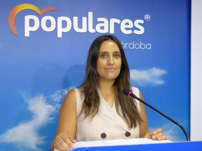 Beatriz Jurado en la sede del PP de Córdoba.