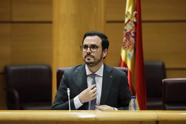 El ministro de Consumo, Alberto Garzón, durante su comparecencia en el Senado en Comisión de Sanidad y Consumo, en Madrid (España), a 26 de junio de 2020.