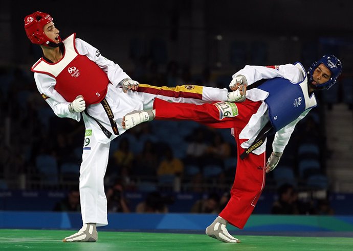 Jesús Tortosa durante uno de sus combates en los Juegos de Río de Janeiro