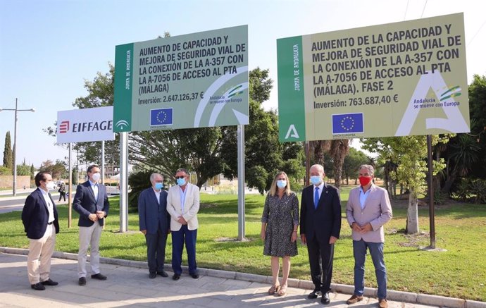 Inicio de las obras de la última fase de las mejoras en el acceso al Parque Tecnológico de Andalucía (PTA) en Málaga capital