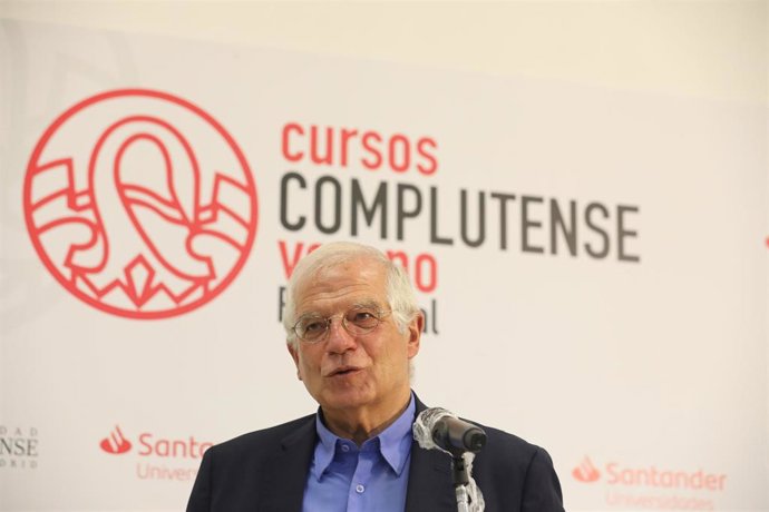 El Alto Representante de la UE para Asuntos Exteriores y Política de Seguridad, Josep Borrell, durante la sexta jornada de la XXXIII Edición de los Cursos de Verano en San Lorenzo de El Escorial