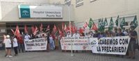Los sindicatos concluyen este martes ante la sede central del SAS la movilización de julio en demanda de mejoras