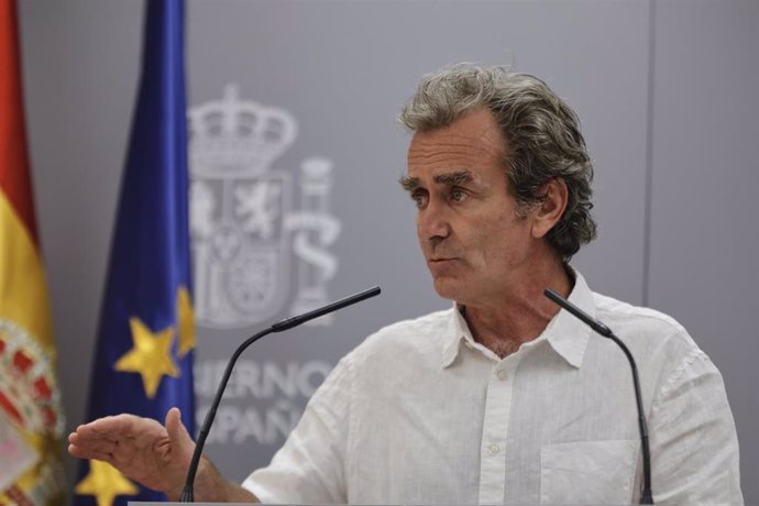 El director del Centro de Coordinación de Alertas y Emergencias Sanitarias (CCAES), Fernando Simón, durante una rueda de prensa para informar de la evolución de la COVID-19, en Madrid (España), a 16 de julio de 2020.