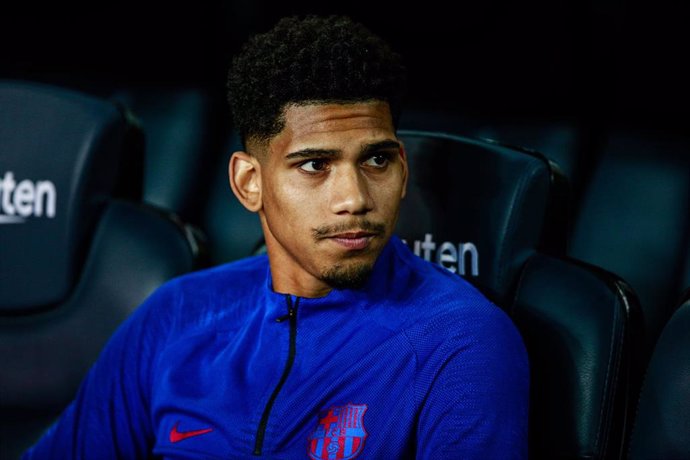 33 Ronald Araujo of FC Barcelona during the La Liga match between FC Barcelona and Sevilla FC in Camp Nou Stadium in Barcelona 06 of October of 2019, Spain.