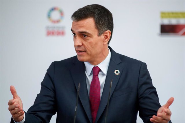 El presidente del Gobierno, Pedro Sánchez, preside la presentación del Plan de Modernización de la Formación Profesional, en Moncloa, Madrid (España), a 22 de julio de 2020.