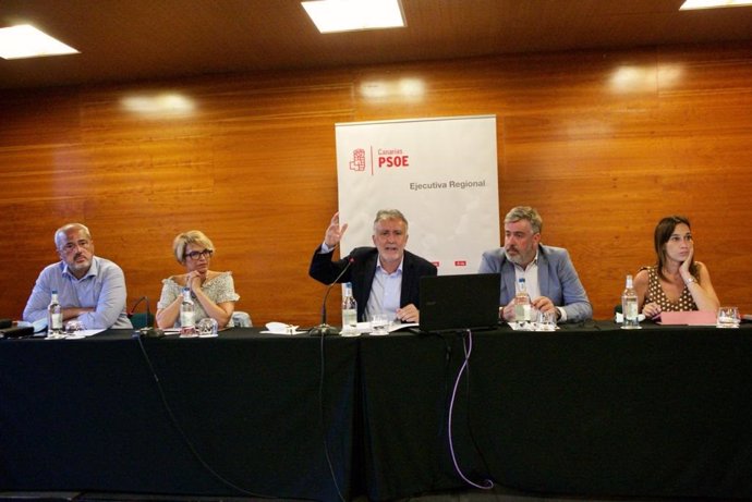 Reunión de la Comisión Ejecutiva del PSOE de Canarias para hacer balance del primer año de gestión al frente del Gobierno de Canarias, así como de la labor del Gobierno central de Pedro Sánchez