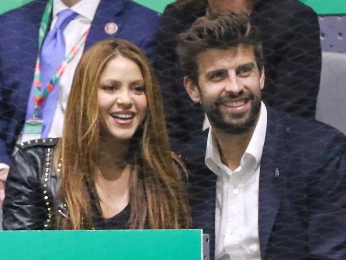 Shakira y Gerard Piqué, felices en la final de la Copa Davis entre España y Canadá