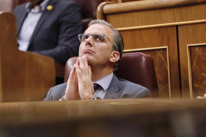 El diputado de Vox Javier Ortega Smith durante una sesión plenaria en el Congreso de los Diputados, en Madrid (España), a 21 de julio de 2020.