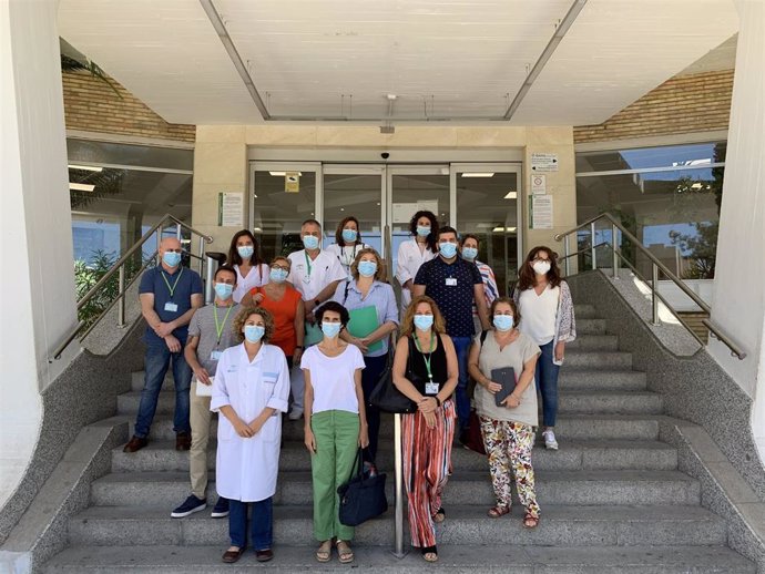 Profesionales del distrito de Atención Primaria así como del hospital en la última reunión de la Comisión de violencia de género del Hospital Regional de Málaga.