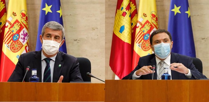 Los presidentes de las diputaciones de Toledo y Cuenca, Álvaro Gutiérrez y Álvaro Martínez Chana.