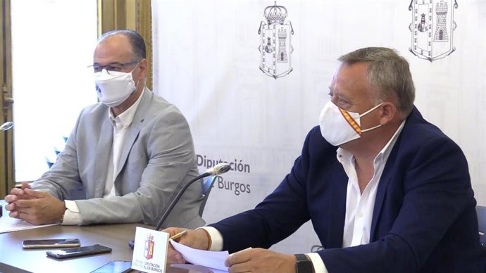 Luis Fuentes, presidente de las Cortes de Castilla y León, y Lorenzo Rodríguez, vicepresidente de la Diputación de Burgos