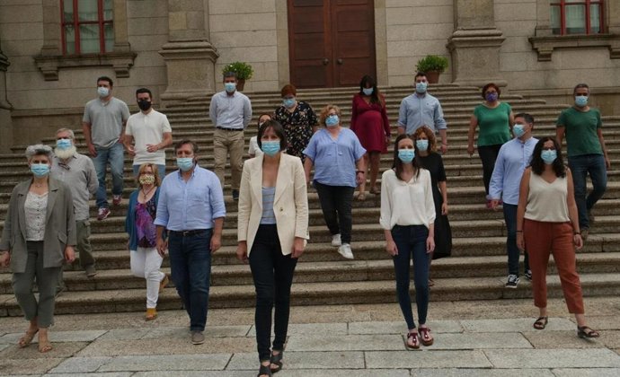 Ana Pontón, portavoz nacional del BNG, preside la primera reunión del futuro Grupo Parlamentario de la XI Legislatura