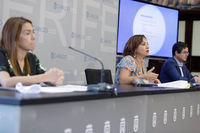 La vicepresidenta segunda y consejera insular de Presidencia, Hacienda y Modernización, Berta Pérez, presenta el Plan de Modernización del Cabildo de Tenerife