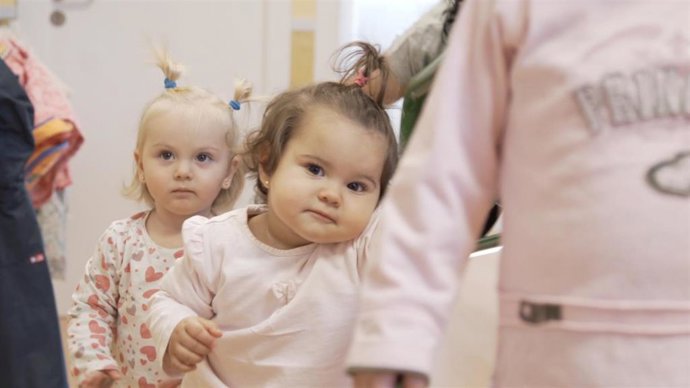 Niños en una de las Escuelas Infantiles de Aldeas